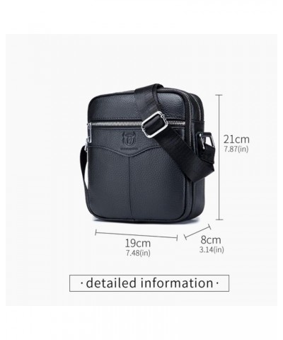 Small Messenger Bag for Men Genuine Leather Shoulder Bag Crossbody Purse for Work Business Sling Bag Black $40.07 Totes