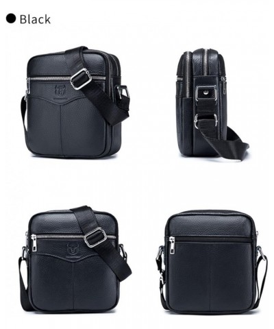 Small Messenger Bag for Men Genuine Leather Shoulder Bag Crossbody Purse for Work Business Sling Bag Black $40.07 Totes