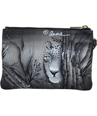 Hand Painted Women's Leather Wristlet Organizer Wallet African Leopard $24.15 Wristlets