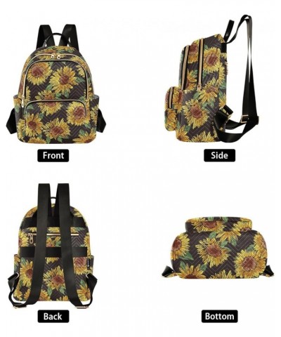 Sunflower Pattern Casual Fashion Polyester Travel Rucksack Shoulder Bag Color Small $14.80 Backpacks