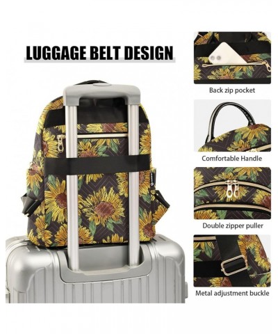 Sunflower Pattern Casual Fashion Polyester Travel Rucksack Shoulder Bag Color Small $14.80 Backpacks