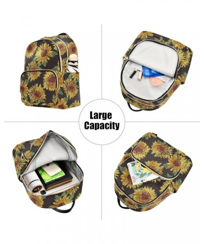 Sunflower Pattern Casual Fashion Polyester Travel Rucksack Shoulder Bag Color Small $14.80 Backpacks