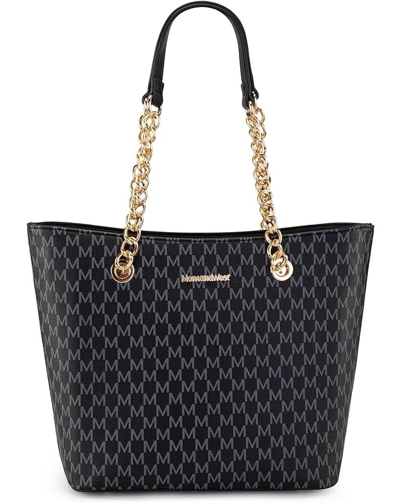 Purse and Handbags for Women Chain Shoulder Tote Bag G Black $18.24 Totes