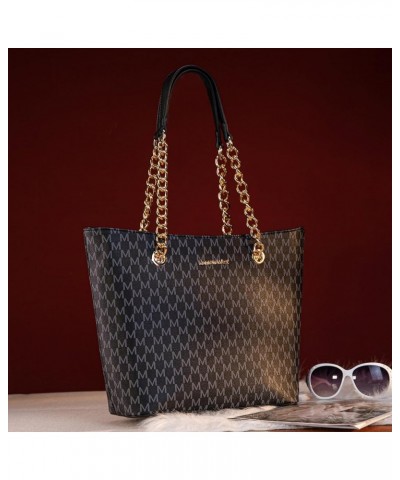 Purse and Handbags for Women Chain Shoulder Tote Bag G Black $18.24 Totes