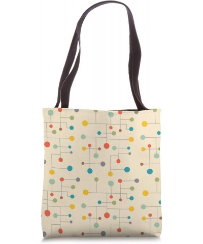 Mid Century Modern Dots n Lines Art Pattern Tote Bag $11.75 Totes