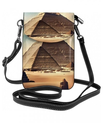 Dreaming Of The Pyramids Of Khufu Crossbody, Zippered Cell Phone Wallet With Card Slot, Removable Shoulder Strap, 7.6 X 4.9 I...