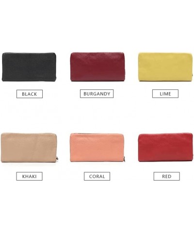 Leather Wallet Pu Leather Women's Wallet Simple Solid Color Design Long Purse Clutch Girls Women's Large Capacity Coin Pocket...