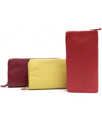 Leather Wallet Pu Leather Women's Wallet Simple Solid Color Design Long Purse Clutch Girls Women's Large Capacity Coin Pocket...