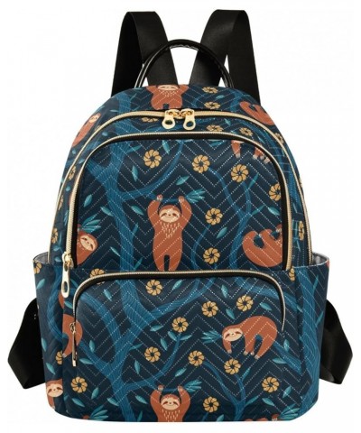 Travel Backpack Purse for Women Fashion Anti-theft Work Casual Cute Sloths Tropical Tree Daypack Shoulder Bag Medium Size Sma...