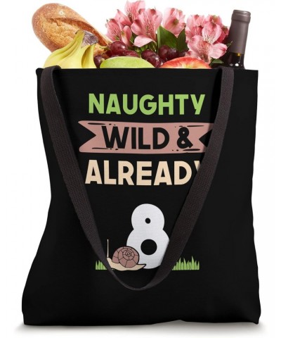 Naughty Wild & Already 8 Birthday Snail Tote Bag $12.90 Totes