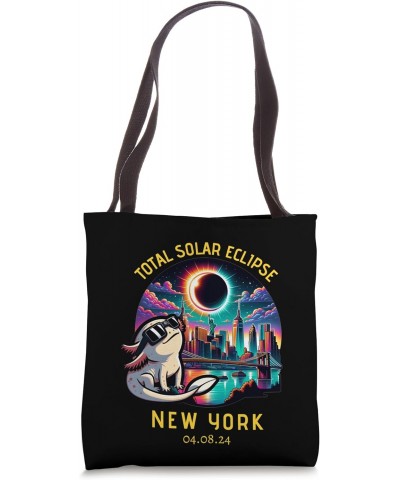 Total Solar Eclipse New York 2024 Axolotl Astronomy Glasses Tote Bag $12.95 Totes