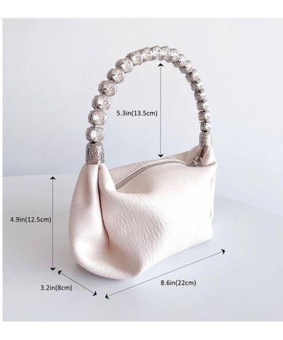 Women's Evening Clutch Bag, Top-handle Rhinestone Diamond Clutch Purse Wedding Party Purse Handbag for Women White $15.36 Eve...