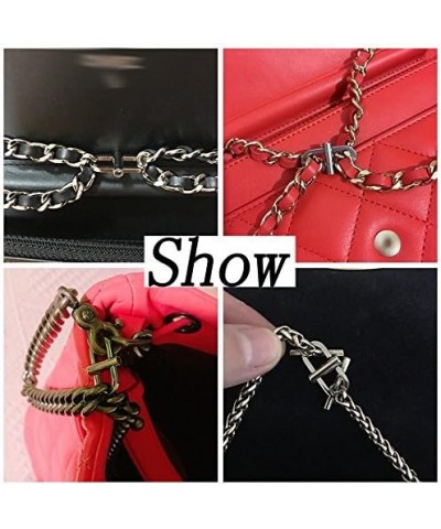 ZZ Lighting Stainless Steel Bag Chain Adjustable Buckle Shorten Your Bag 2pcs Black $10.70 Shoulder Bags