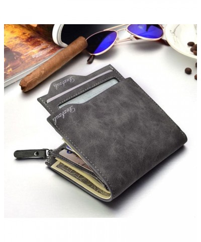 Leather Wallet with Coin Pocket Removable ID Card Slot Credit Card Holder Purse for Man (Color : Dark Grey) Brown $41.27 Wallets