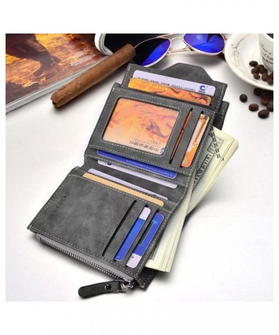 Leather Wallet with Coin Pocket Removable ID Card Slot Credit Card Holder Purse for Man (Color : Dark Grey) Brown $41.27 Wallets