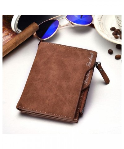 Leather Wallet with Coin Pocket Removable ID Card Slot Credit Card Holder Purse for Man (Color : Dark Grey) Brown $41.27 Wallets