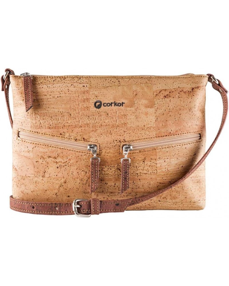 Cork Purse Crossbody Women Handbag from Portugal | Vegan Leather Brown / Red $36.72 Crossbody Bags