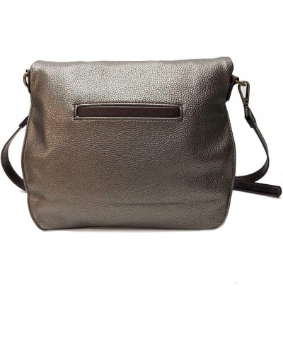 Charming Crossbody Bag Shoulder Handbag With Flap Top and Zipper Pewter (Coin Purse_ Octpus) $31.59 Crossbody Bags