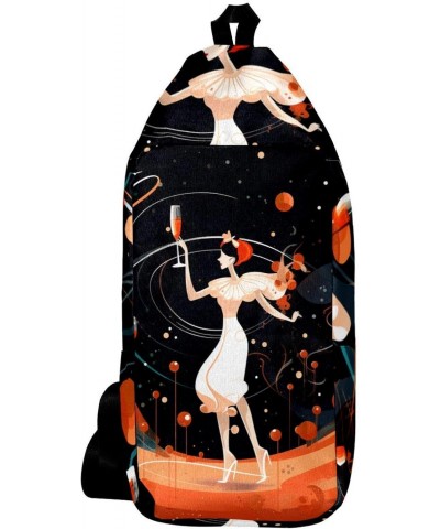 Crossbody Bags for Women,Crossbody Bag Men,Small Sling Bag,Abstract Painting Cartoon Space,Crossbody Purse $15.74 Crossbody Bags