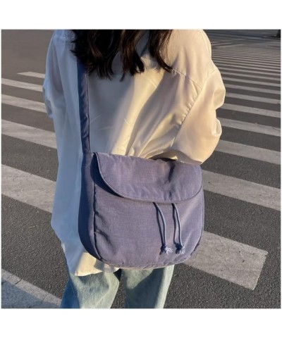 Aesthetic Boho Crossbody Bag Shoulder Bag, Women Girls Y2k Harajuku Grunge Messenger Bag for School Girls Boys Blue $12.89 Sh...