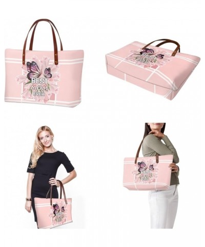 Purse and Wallet Set, Large Tote and Wallet Set for Women, Lightweight Purses Set Butterfly Tulip Print -Pink $24.77 Totes