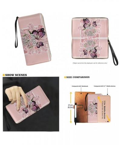 Purse and Wallet Set, Large Tote and Wallet Set for Women, Lightweight Purses Set Butterfly Tulip Print -Pink $24.77 Totes