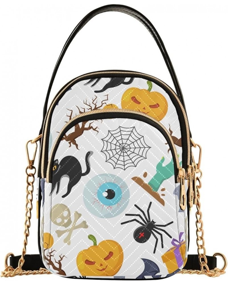 Halloween Ghost Moon Crossbody Bags for Women Small Purses Chain Shoulder Bag Hand Bag for Travel Work Gift 21 $12.74 Shoulde...