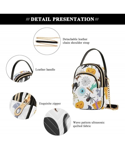 Halloween Ghost Moon Crossbody Bags for Women Small Purses Chain Shoulder Bag Hand Bag for Travel Work Gift 21 $12.74 Shoulde...