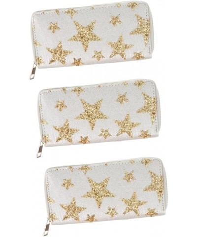 3pcs Five-pointed Star Wallet Purse Leather Change Holder Zip Around Wallets for Women Blocking Wallet Women Womens Clutch Wo...