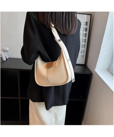 Vintage Shoulder Crossbody Bag Lady's PU Leather Purse Fashion Handbag Clutch Y2k Purse Beige $20.04 Shoulder Bags