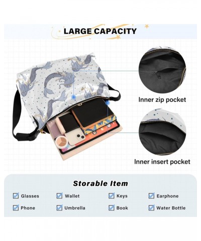 Vector Mermaids Pattern Mythical Sea Men Shoulder Bag for Dating Men Bags Shoulder Crossbody Over The $14.19 Hobo Bags