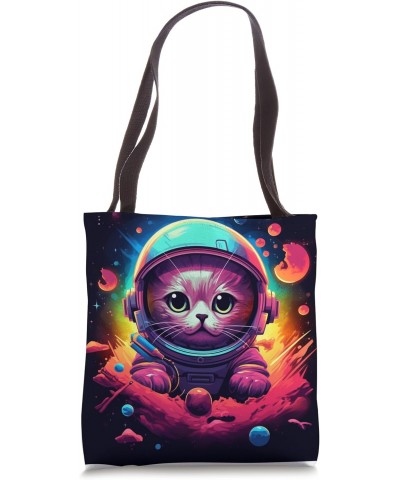 Spaceship Cat galaxy space Cat Alien Kitty Mom Dad Tote Bag $11.50 Totes