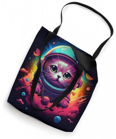 Spaceship Cat galaxy space Cat Alien Kitty Mom Dad Tote Bag $11.50 Totes