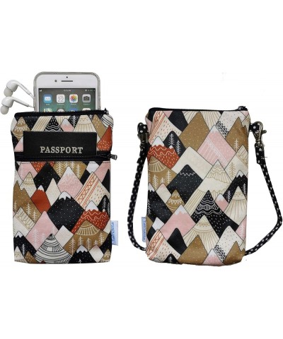 Women Crossbody Shoulder Travel Zippered Wallet Purse Clutch Phone Bag w/Detachable Strap (Turquoise) Mountain Pattern 1 $11....