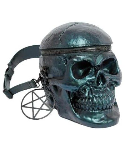 Grave Digger Skull Handbag (Green Oil Slick) Gothic Grunge $35.20 Handbags