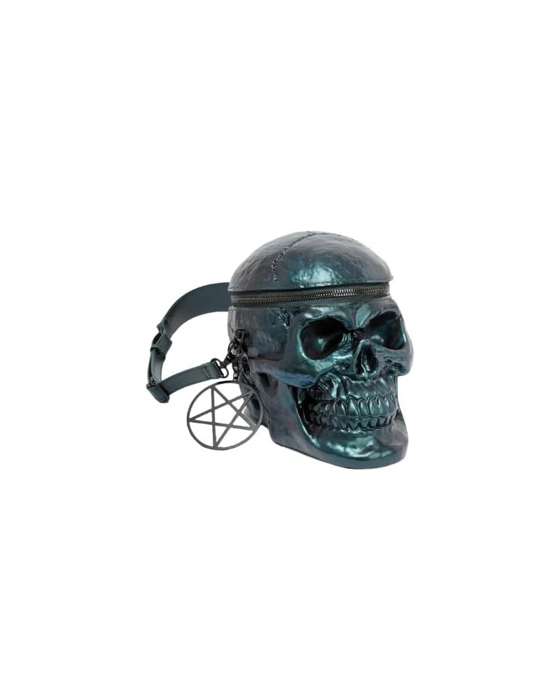 Grave Digger Skull Handbag (Green Oil Slick) Gothic Grunge $35.20 Handbags