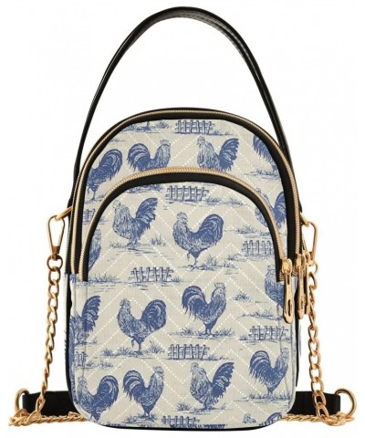 Rooster Crossbody Bags for Women Crossbody Purse Cell Phone Shoulder Purses with Chain Strap for Gifts $12.22 Crossbody Bags