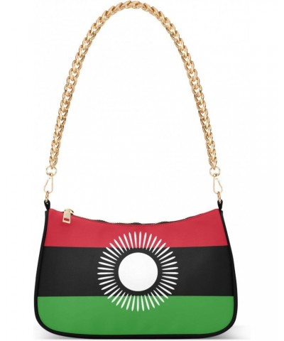 Patriot Shoulder Bag Malawi Flag Women Clutch Handbag Shoulder Purch Boho Bag Date Chain Bag Country Flag Tote Bag Holiday Bi...