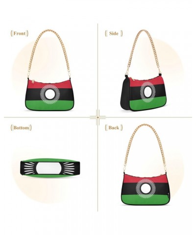 Patriot Shoulder Bag Malawi Flag Women Clutch Handbag Shoulder Purch Boho Bag Date Chain Bag Country Flag Tote Bag Holiday Bi...