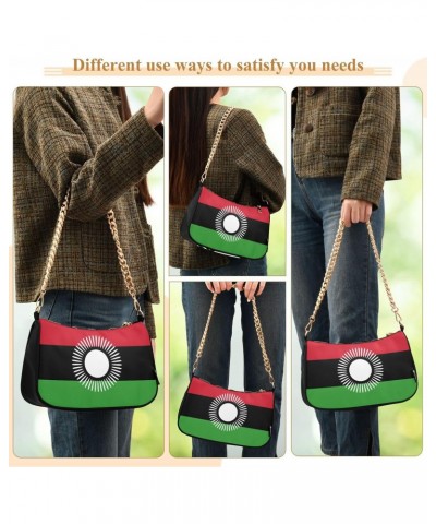 Patriot Shoulder Bag Malawi Flag Women Clutch Handbag Shoulder Purch Boho Bag Date Chain Bag Country Flag Tote Bag Holiday Bi...