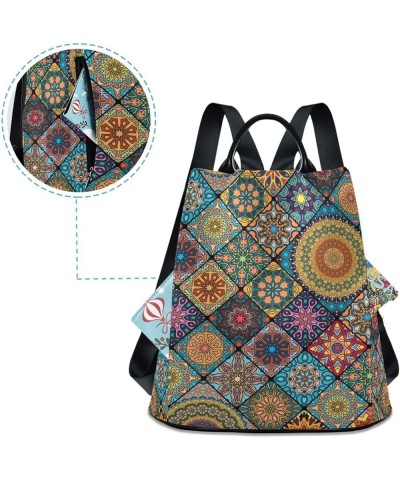 Boho Dreamcatcher Flowers Womens Backpack Purse Small Travel Backpack Anti Theft Shoulder Bag Satchel Bags for Ladies Women T...