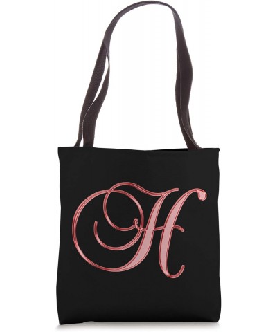 H Red Black Maroon Yellow Initial Monogram Letter Name Art Tote Bag $12.67 Totes