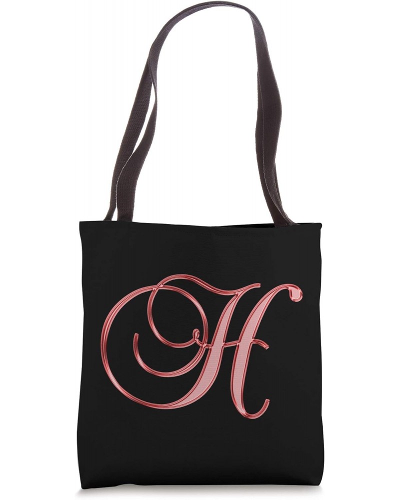 H Red Black Maroon Yellow Initial Monogram Letter Name Art Tote Bag $12.67 Totes