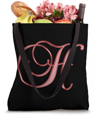 H Red Black Maroon Yellow Initial Monogram Letter Name Art Tote Bag $12.67 Totes