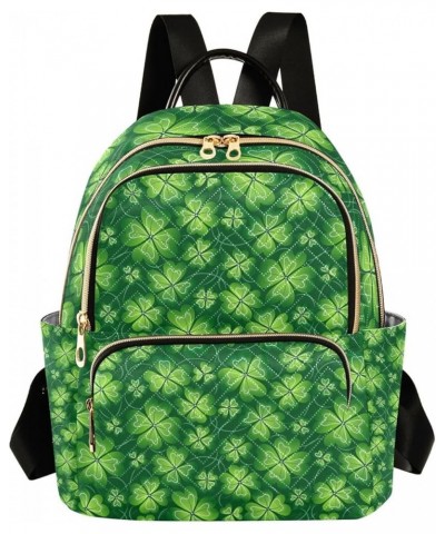 St. Patrick's Day Women Backpack Green Vibrant Clover Anti-Theft Travel Backpack Lightweight Handbag Roomy Weekend Bag Everyd...