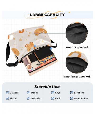 Crossbody Sling Bags Lovely Adorable Fat Cats Boys Sport Sling Bag Leather Womens Shoulder Tote Bag $17.48 Totes