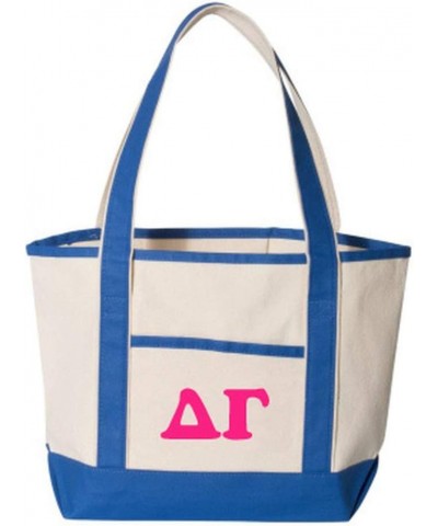 Delta Gamma Sailing Tote Bag Natural/ Royal Blue $20.76 Totes