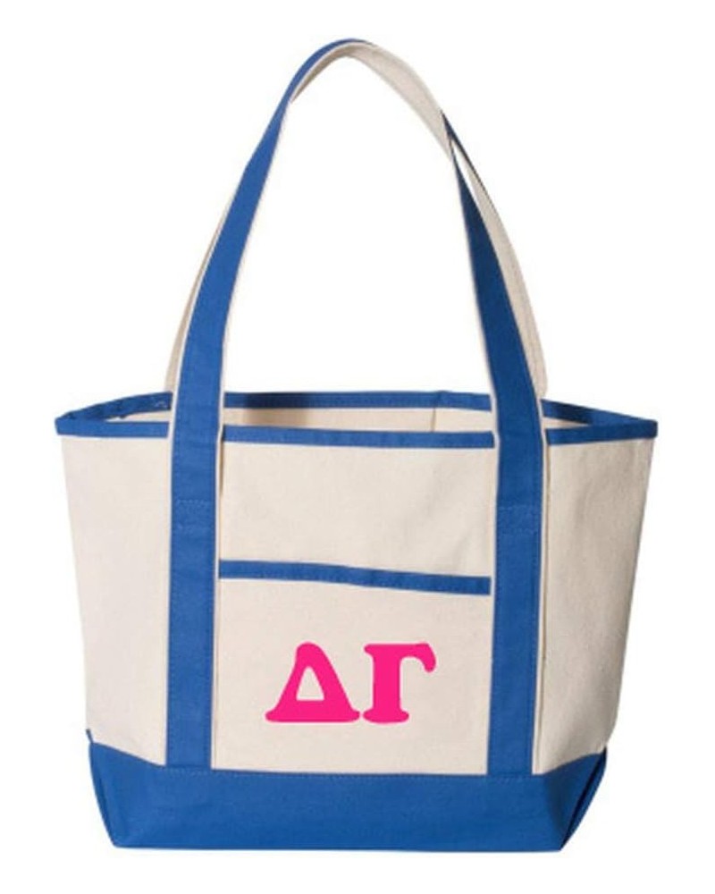 Delta Gamma Sailing Tote Bag Natural/ Royal Blue $20.76 Totes