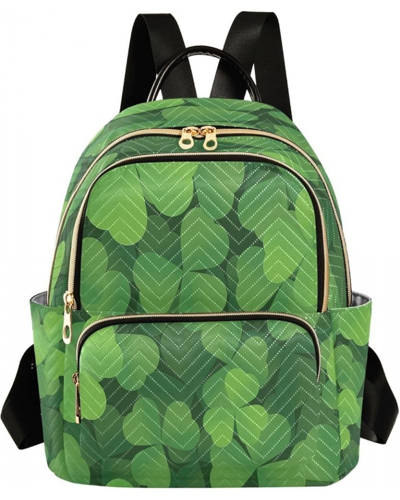 Mini Backpack for Women, St Patricks Pattern Travel Backpack Purse for Ladies, Small Bookbag Daypack Shoulder Bag M A132 Smal...