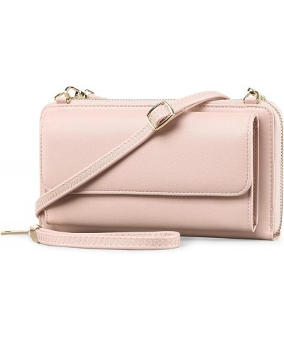 Fashion Ladies Solid Color Large Capacity Leather Shoulder Bag Messenger Bag Handbags for Women Shoulder Bags Pink $10.71 Sho...